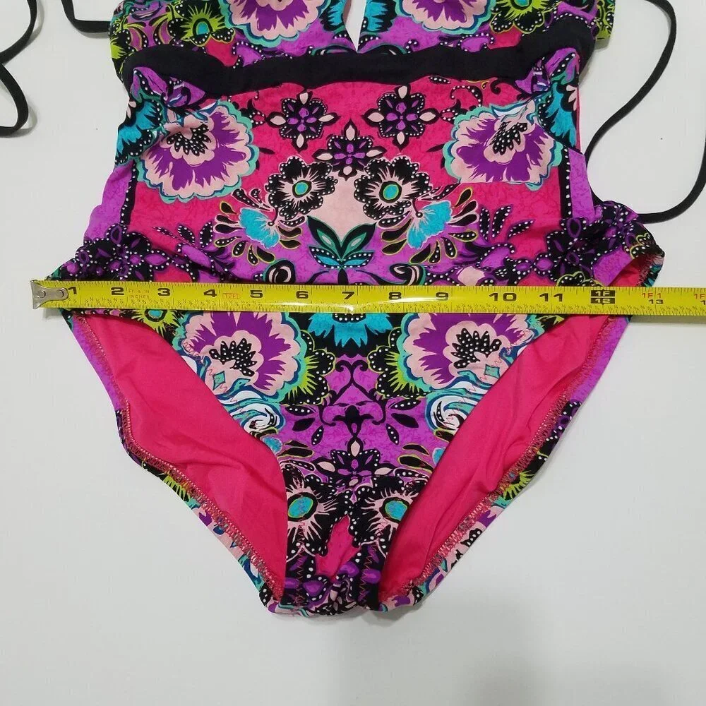 Nanette Lepore Open Back One Piece Swimsuit Size XS